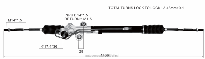 autopeças canoas cremalheira de direção hidráulica 53601-tk8-a01 08TR2526 HONDA