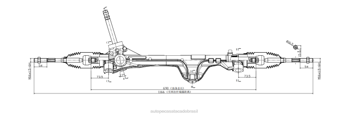 autopeças canoas cremalheira de direção hidráulica 56500-l400a 08TR2746 HYUNDAI/KIA