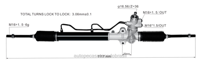 autopeças curitiba cremalheira de direção hidráulica 57700-1f890 08TR2774 HYUNDAI/KIA
