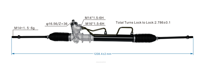 autopeças perto de mim cremalheira de direção hidráulica 57700-29100 08TR2731 HYUNDAI/KIA