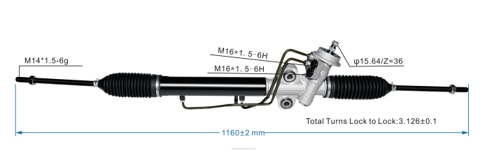 autopeças sorocaba cremalheira de direção hidráulica 0k2kk-32-110 08TR2719 HYUNDAI/KIA