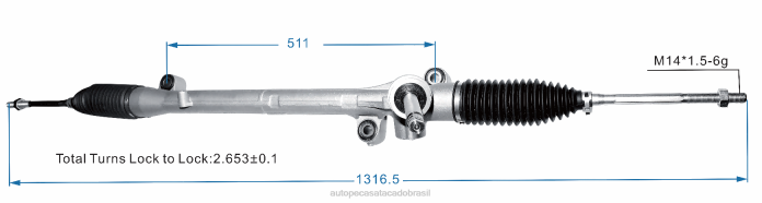 autopeças campinas cremalheira de direção hidráulica k011-32-110m 08TR2648 MAZDA