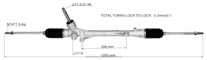 auto peças Brasil cremalheira de direção hidráulica 4410a557 08TR2550 MITSUBISHI