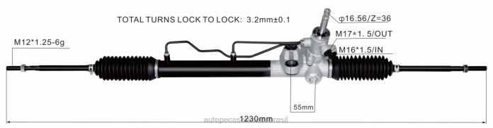 autopeças campinas cremalheira de direção hidráulica 4410a313 08TR2558 MITSUBISHI