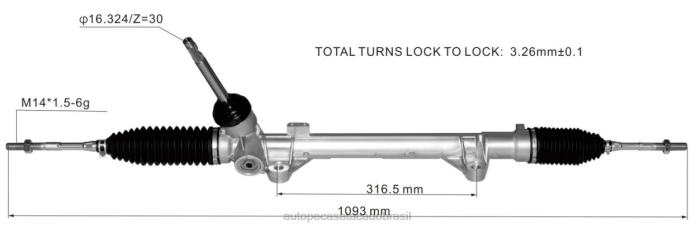 autopeças canoas cremalheira de direção hidráulica 48001-8099r 480011626r 08TR2806 RENAULT