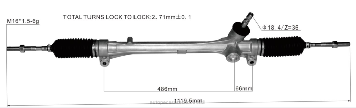 auto peças Brasil cremalheira de direção hidráulica 45510-48070 08TR2520 TOYOTA