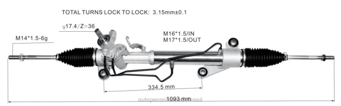 autopeças alvorada cremalheira de direção hidráulica 44200-13021 44250-02170 08TR2473 TOYOTA