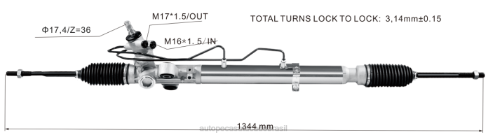 autopeças alvorada cremalheira de direção hidráulica 44200-26491 08TR2483 TOYOTA