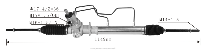 autopeças porto alegre cremalheira de direção hidráulica 44250-38010 08TR2502 TOYOTA