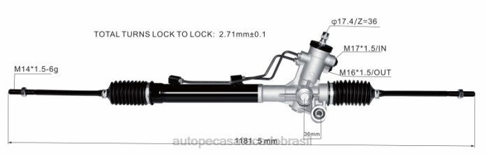 autopeças porto alegre cremalheira de direção hidráulica 44250-42032 08TR2492 TOYOTA