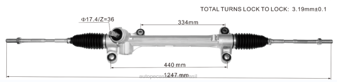 autopeças porto alegre cremalheira de direção hidráulica 45510-02490 08TR2442 TOYOTA