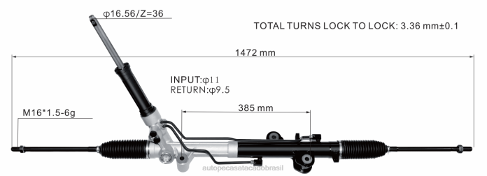 autopeças perto de mim cremalheira de direção hidráulica ck413200ae/aj 08TR2671 FORD