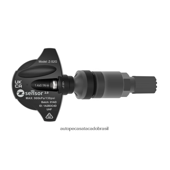 Sensor tpms de substituição holden oe - oe p/n 95712232, 13598773 freq 433mhz autopeças alvorada 8602PX1391 haste da válvula metálica - cinza escuro