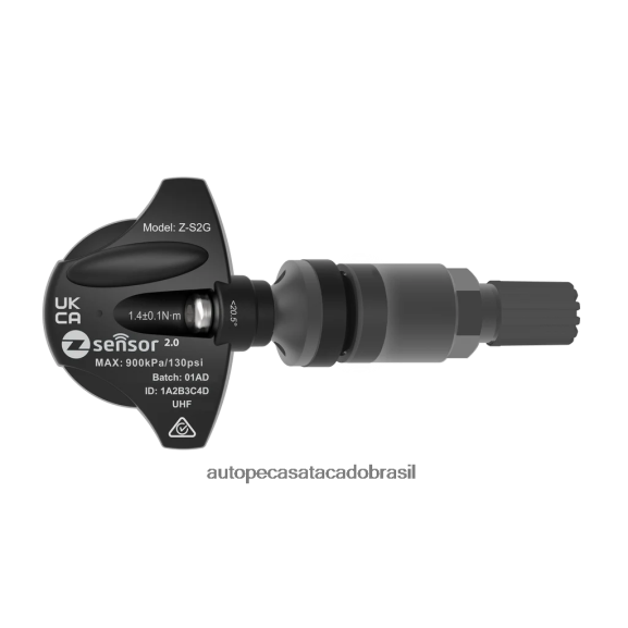 sensor tpms de substituição alpine oe - oe p/n 407003v0a freq 433mhz autopeças campinas 8602PX1526 haste da válvula metálica - cinza escuro